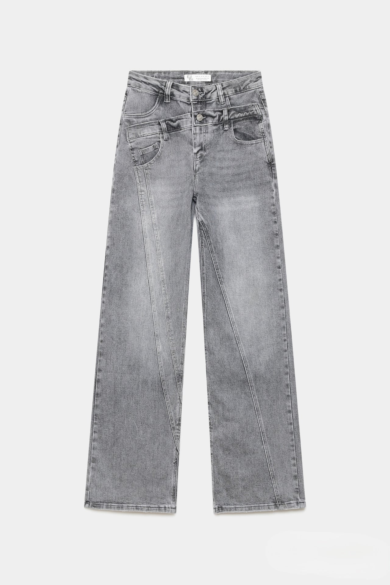 Pantalón denim gris diseño