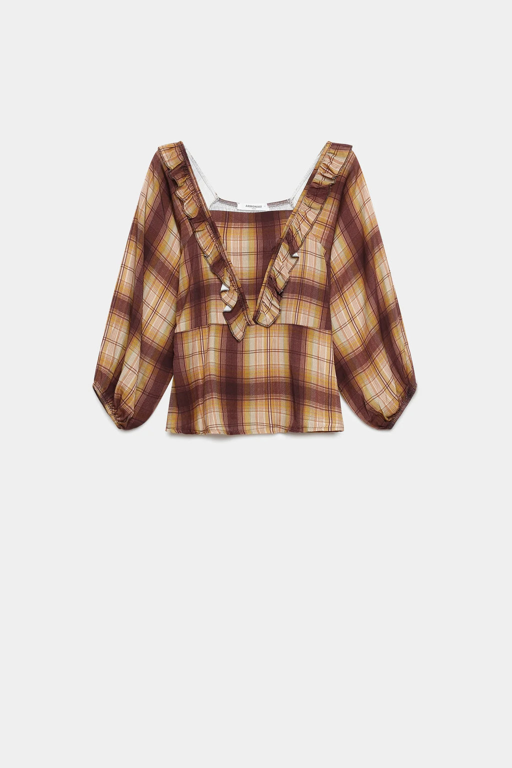 Blusa rombos ciruela