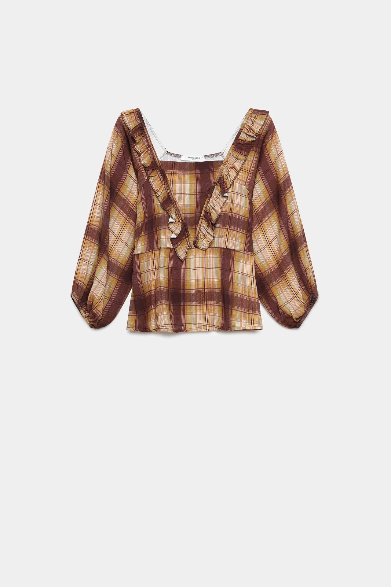 Blusa rombos ciruela