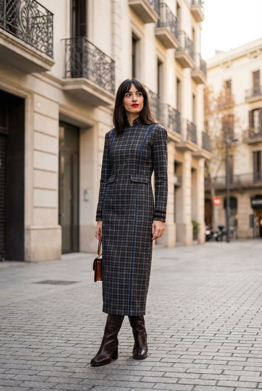 Vestido Capitanía cuadros - maticescollection