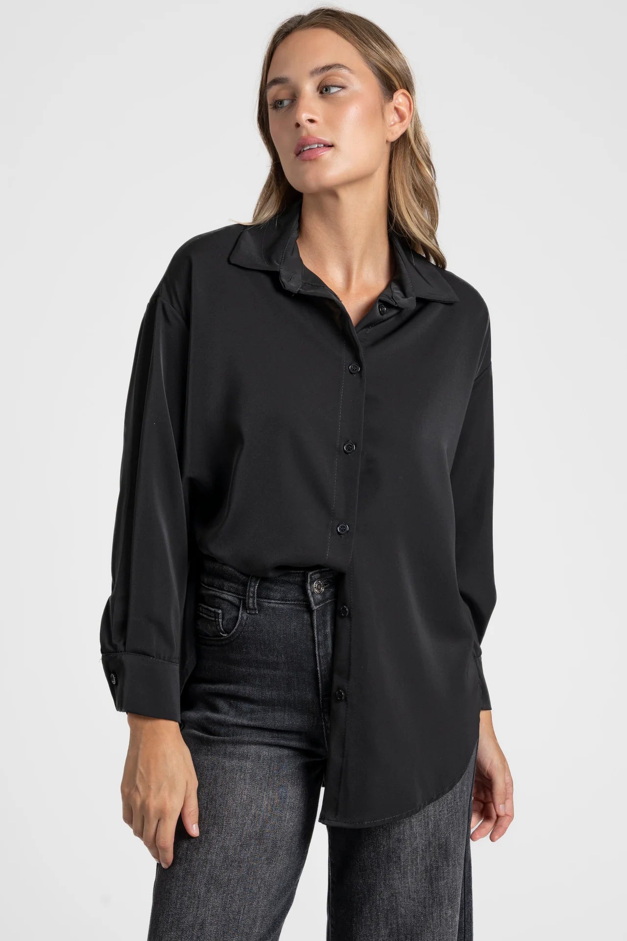 Blusa sedosa oversize