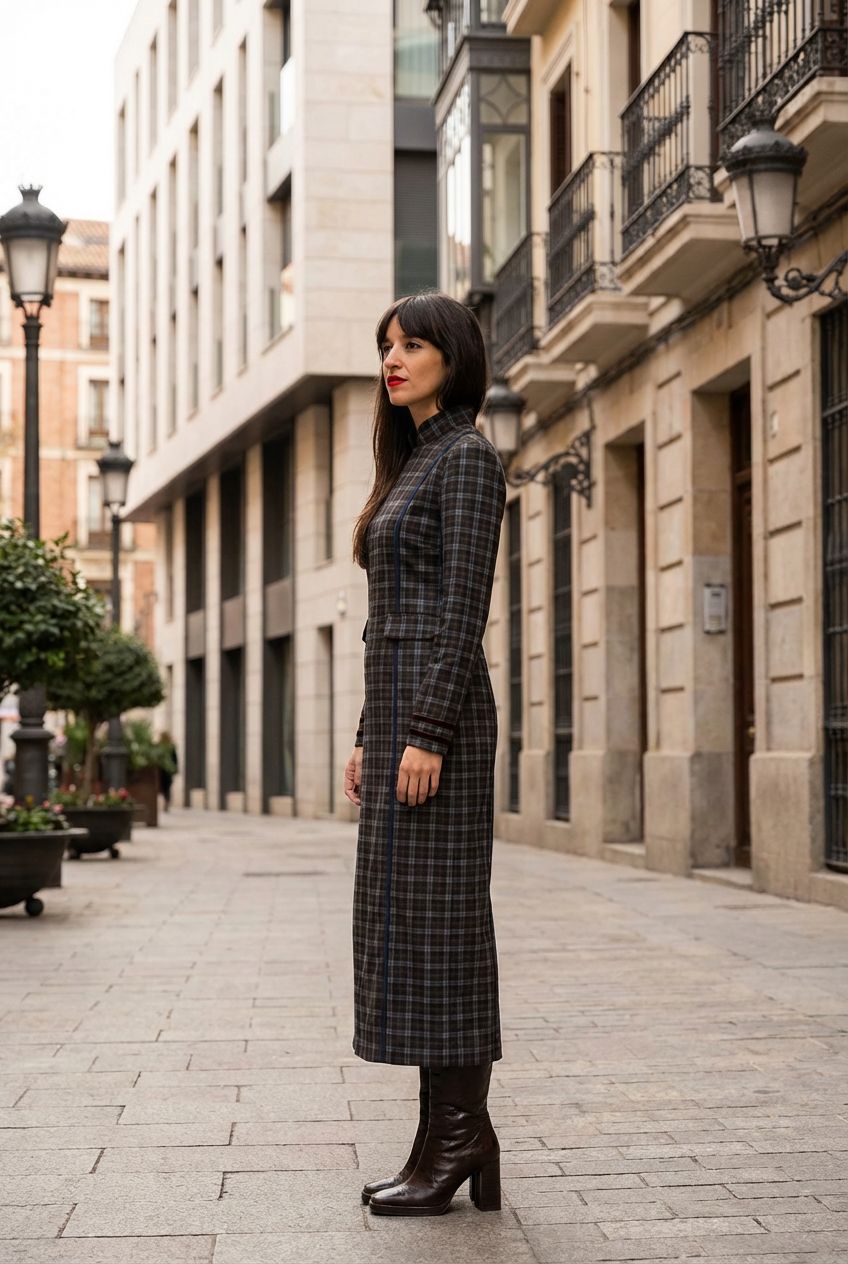 Vestido Capitanía cuadros - maticescollection