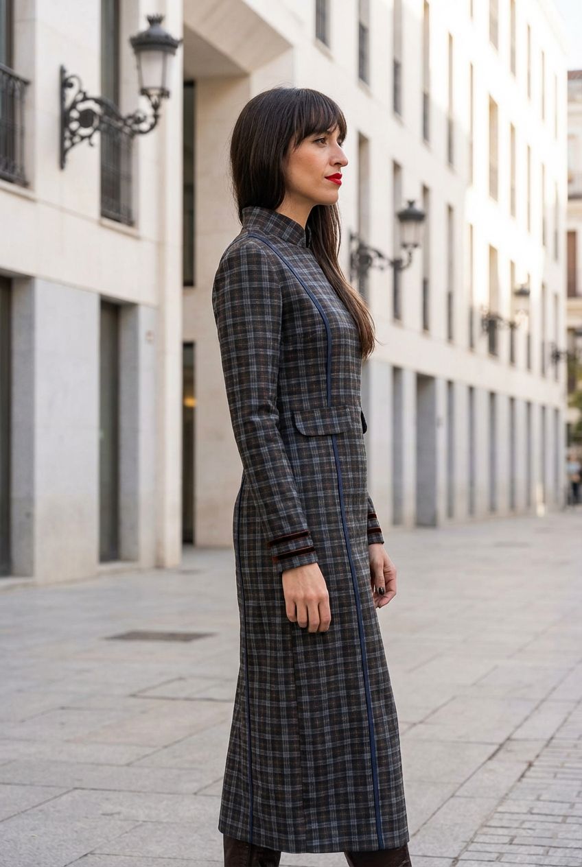 Vestido Capitanía cuadros - maticescollection